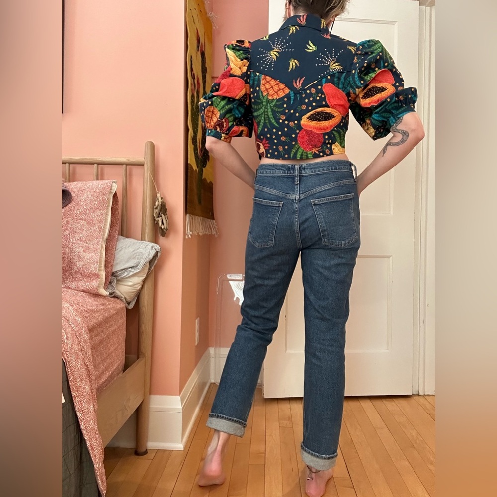 Agolde Women's Straight Leg Jeans in Blue - Picture 3 of 14